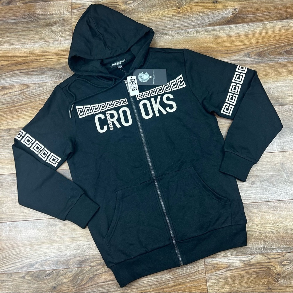 Crooks & Castles Mens Black Hoodie Size Medium NWT